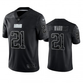 Camiseta Hombre NFL Cleveland Browns Denzel Ward 21 Negro Reflective Limited